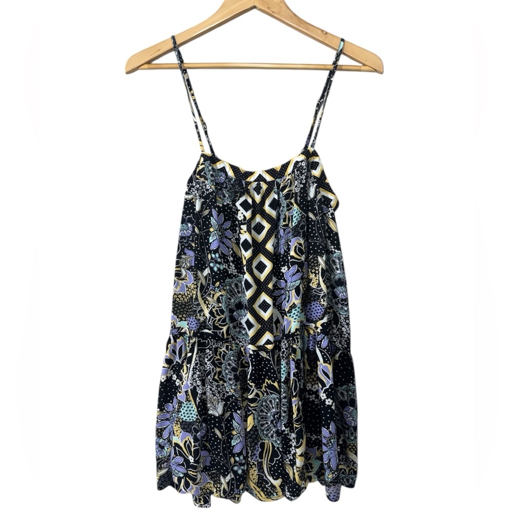Intimately Free People Get a Clue Mini Dress Womens S Adjustable Strap Floral